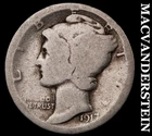 1917 Silver Mercury Dime - Scarce  Better Date  No Reserve  #i5210