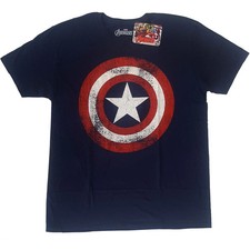 Marvel Comics T-Shirt: Captain America Distressed Shield OFFICIAL NEW