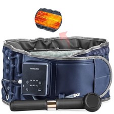 Cordless Heated Back Belt Lumbar Support Waist Traction Device Pain Relief Re...