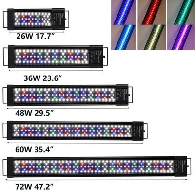 hygger 24 36 48'' Aquarium Light Fish Tank 24/7 Timer Full Spectrum All Day Mode