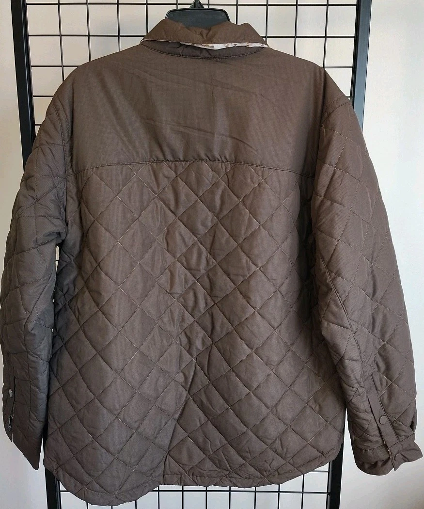 & Lore By Tahoe River Men's Reversible Coat Large Snap Buttons Brown Outerwear  image 10