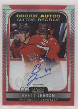 2021-22 O-Pee-Chee Platinum Rookie Red Prism 42/60 Brett Leason #R-BL Auto 7i2