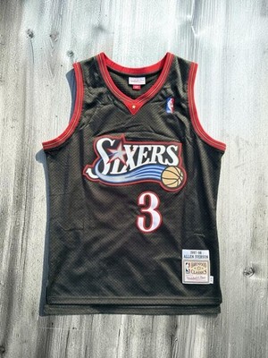 Allen Iverson 76ers 1997/98 Black Swingman Jersey Mens M NBA Retro