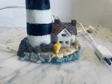 Lighthouse Night Light Plug In Ceramic Coastal Decor Tested  Works Great