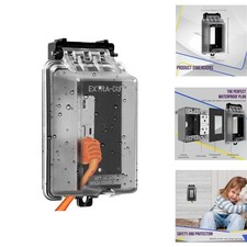 Weatherproof Outdoor Outlet Cover Extra-Duty In-Use 1-Gang Receptacle Housing