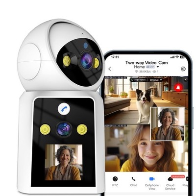 Indoor 1.5'' Display for Baby & Pet Monitoring, PTZ with Motion Tracking, -Way...