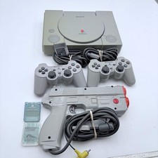Sony PlayStation 1 SCPH-7501 Gray Video Game Console READ