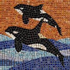 Build a Real Mosaic DIY Mosaic Kit for Adults 7inch 20cm Orca 2 US204054