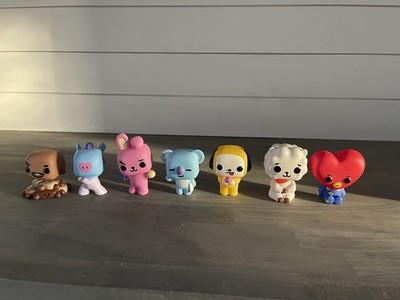 BTS Figure Lot (7) Koya Tata Cooky Chimmy RJ Mang Shooky Mini Vinyl Figures
