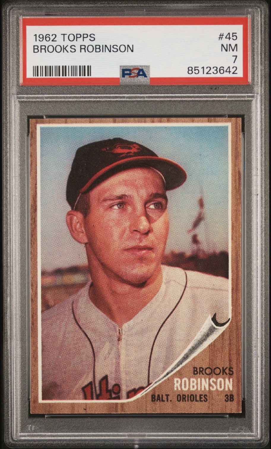 1962 Topps Brooks Robinson #45 Baltimore Orioles HOF PSA 7 NM