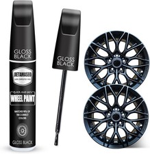 Gloss Black Rim Touch Up Paint Wheel Repair Kit Curb Rash Quick And Easy Repair