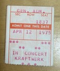 1975 Kraftwerk Greenslade Concert Ticket Stub Vtg 4-12-75 — photo 1