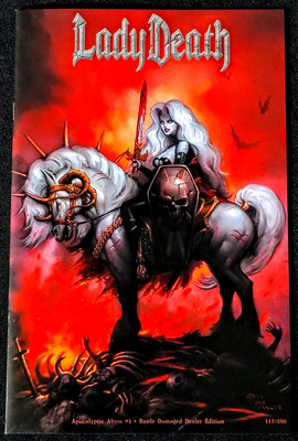 Lady Death Apocalyptic Abyss #1 Battle Damage Edition Sun Khamunaki #117/200