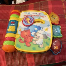 VTech 80-027501 Rhyme Discover Book Baby Toy Music Sounds Words Sing Play TESTED