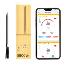 Dual Band WiFi 2.4G 5G Bluetooth Wireless Meat Thermometer, 7 Smart Temperature