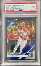 2019 Panini Donruss Seth Curry Infinite Black 1/1 Etch Square Parallel PSA 9 #62
