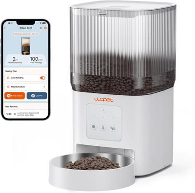 Automatic Cat Feeder, 5G Wifi Smart Pet Feeder for Dogs and Cats with APP Contro