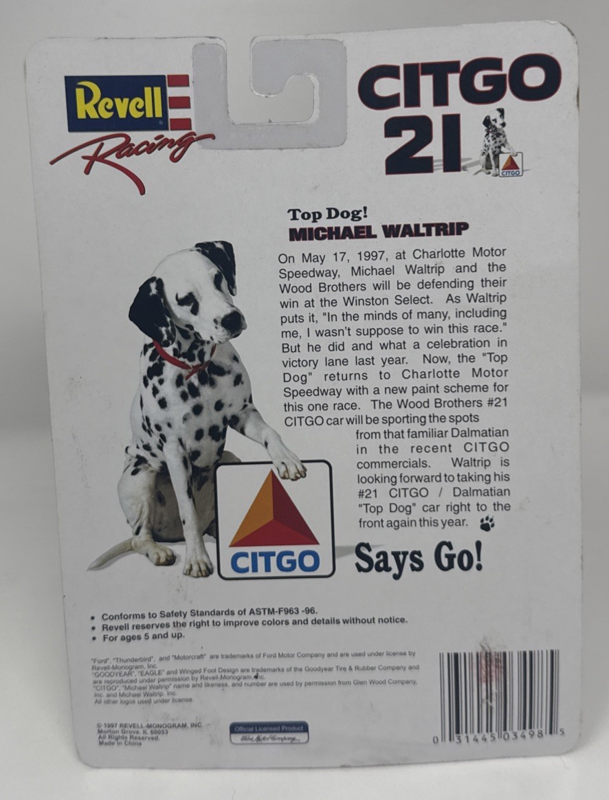 Michael Waltrip #21 1997 CITGO Top Dog Dalmation 1:64 diecast