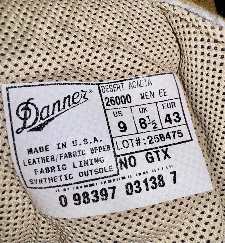 Bota de Combate Militar Danner Desert Acadia 26000 No GTX Hombres Talla 9EE *Nueva* Foto 4 de 4
