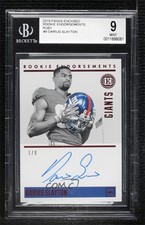 2019 Encased Rookie Endorsements FOTL Ruby 7/9 Darius Slayton BGS 9 Auto lb9