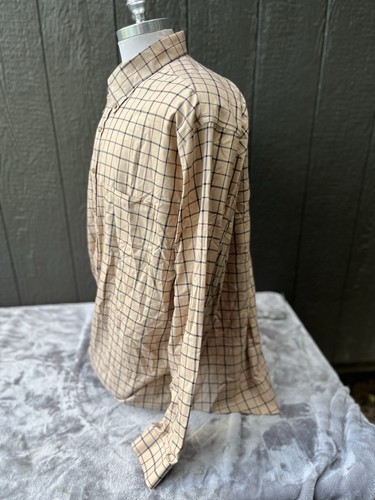 Brooks Brothers Tan Plaid Non Iron Button Down Dress Shirt Men’s 2XLT - Picture 6 of 7
