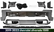 Front Bumper Chrome & Bumper Trims Kit For 2019-2022 Chevrolet Silverado 1500