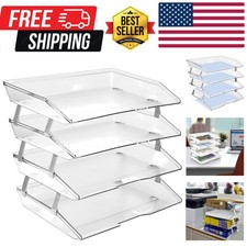 Facility 4 Tier Letter Tray, Side Load, Letter Size/A4, Desktop File Organize...