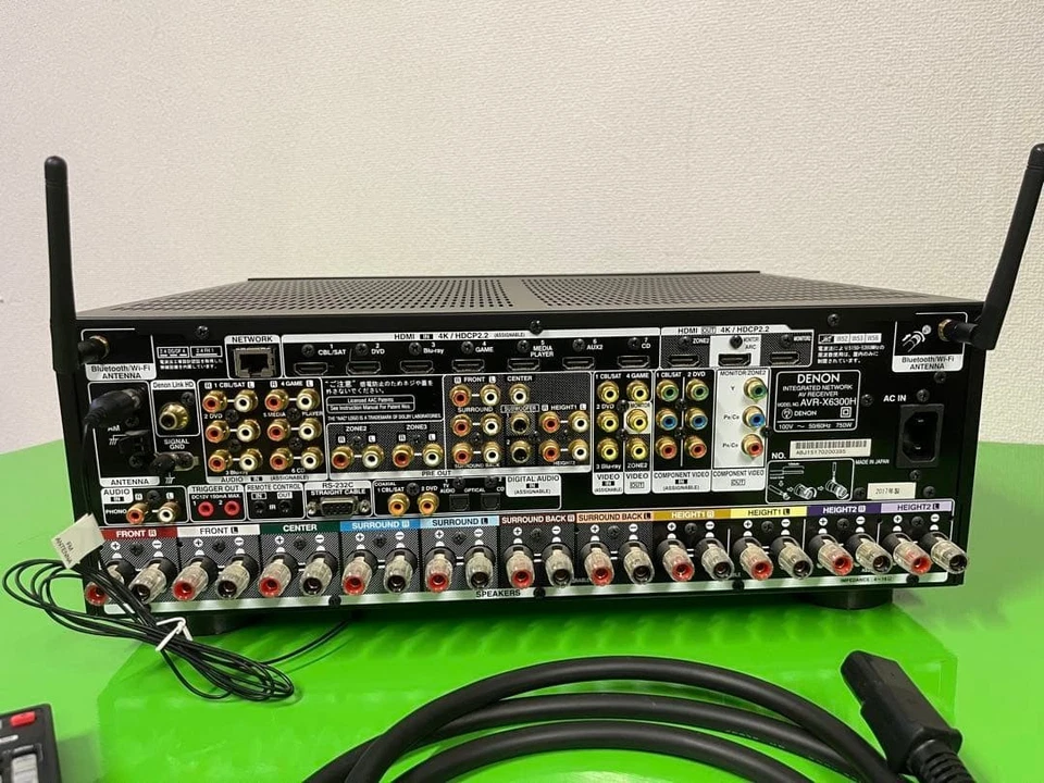 DENON AVR-X6300H 11.2 Channel 140W 4K HOME THEATER RECEIVER Black Tested - Image 3 of 4