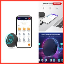 Magnetic Voice Recorder 128GB 1600 Hours 70 Hour Battery USB-C For Meetings