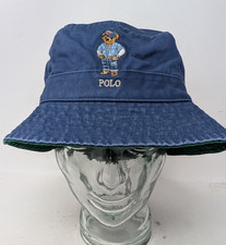 Polo Ralph Lauren Polo Bear Bucket Hat Mens S/M Navy Blue Preppy Classic Cap