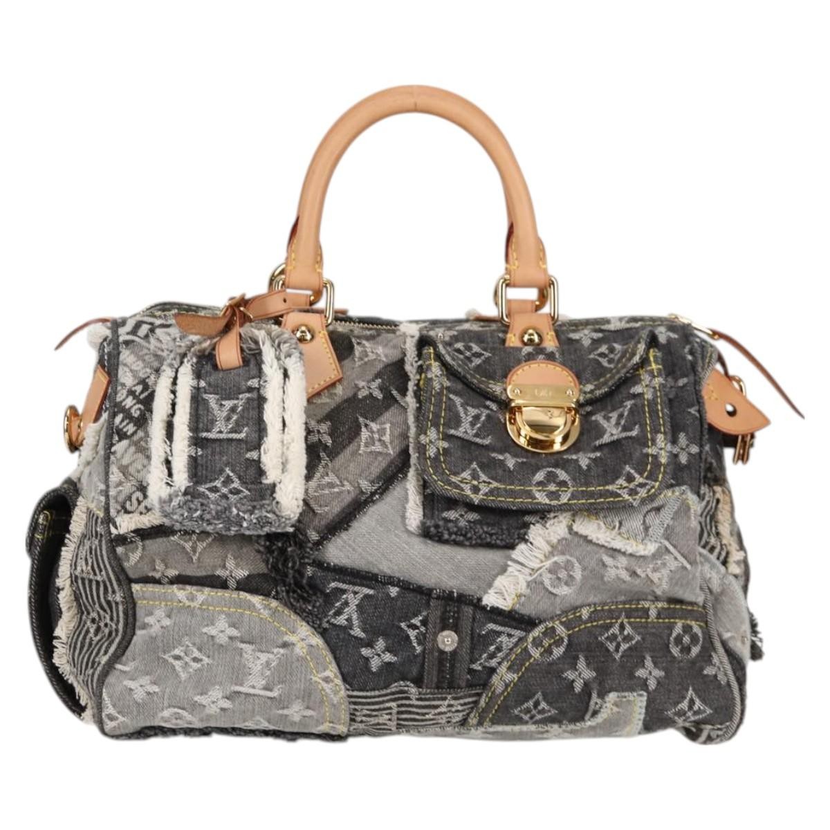 LOUIS VUITTON Monogram Denim Patchwork Speedy 30 … - image 13