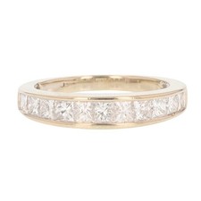 .92ctw Princess Diamond Channel-Set Wedding Band Ring 14k White Gold Size 5.75