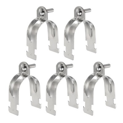 5pcs EMT Strut Clamp 2-1/6'' 304 Stainless Steel Cushion Strut Clamp Silver