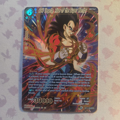 Bandai SS4 Vegeta, Rise of the Super Warrior BT11-052 SPR Foil ENG 30000