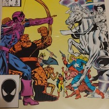 Marvel Comics West Coast Avengers #8 Hawkeye The Thing Copper Age Comic Book