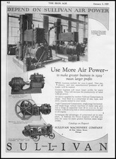1929 Sullivan Machinery Company Chicago Air Compressor Photos Vintage Print Ad