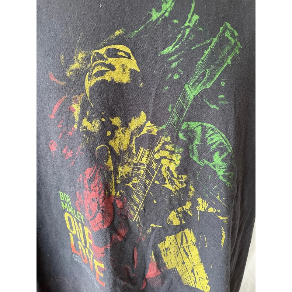 Bob Marley One Love 2024 Tour T-Shirt 2XL Black Promo - Image 3 of 4