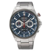 Seiko Herren Quarz Chronograph Uhr SSB407P1 Essentials 41Mm Blaues...