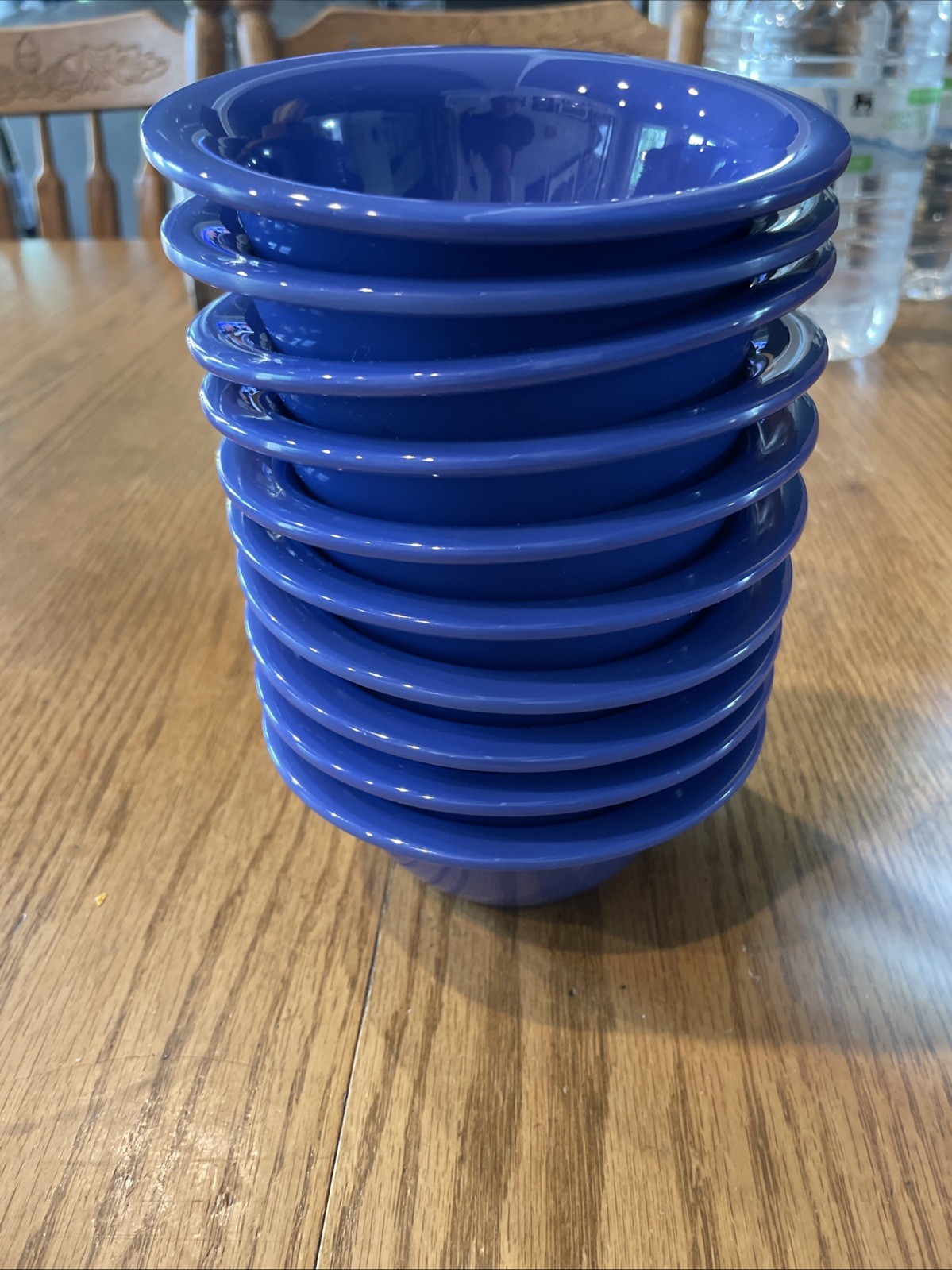 Lot Of 10 N33038 Carlisle Sierrus Melamine Rimmed Nappie Bowl 10 oz Ocean Blue