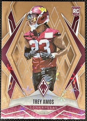 Trey Amos 2025 Panini Phoenix Bronze Winter Prizm Rookie /50 Commanders RC