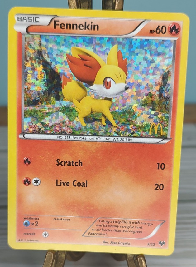Pokemon Fennekin 3/12 HOLO McDonald's Promos 2014 Trading Card TCG