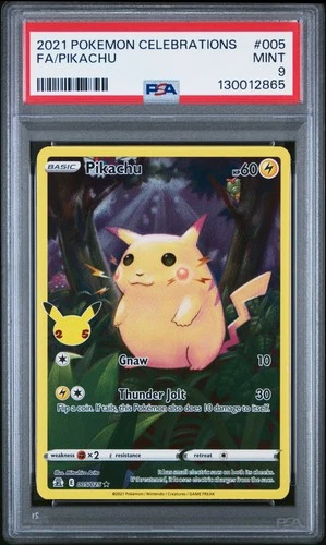 2021 POKEMON CELEBRATIONS #005 FULL ART/PIKACHU PSA 9