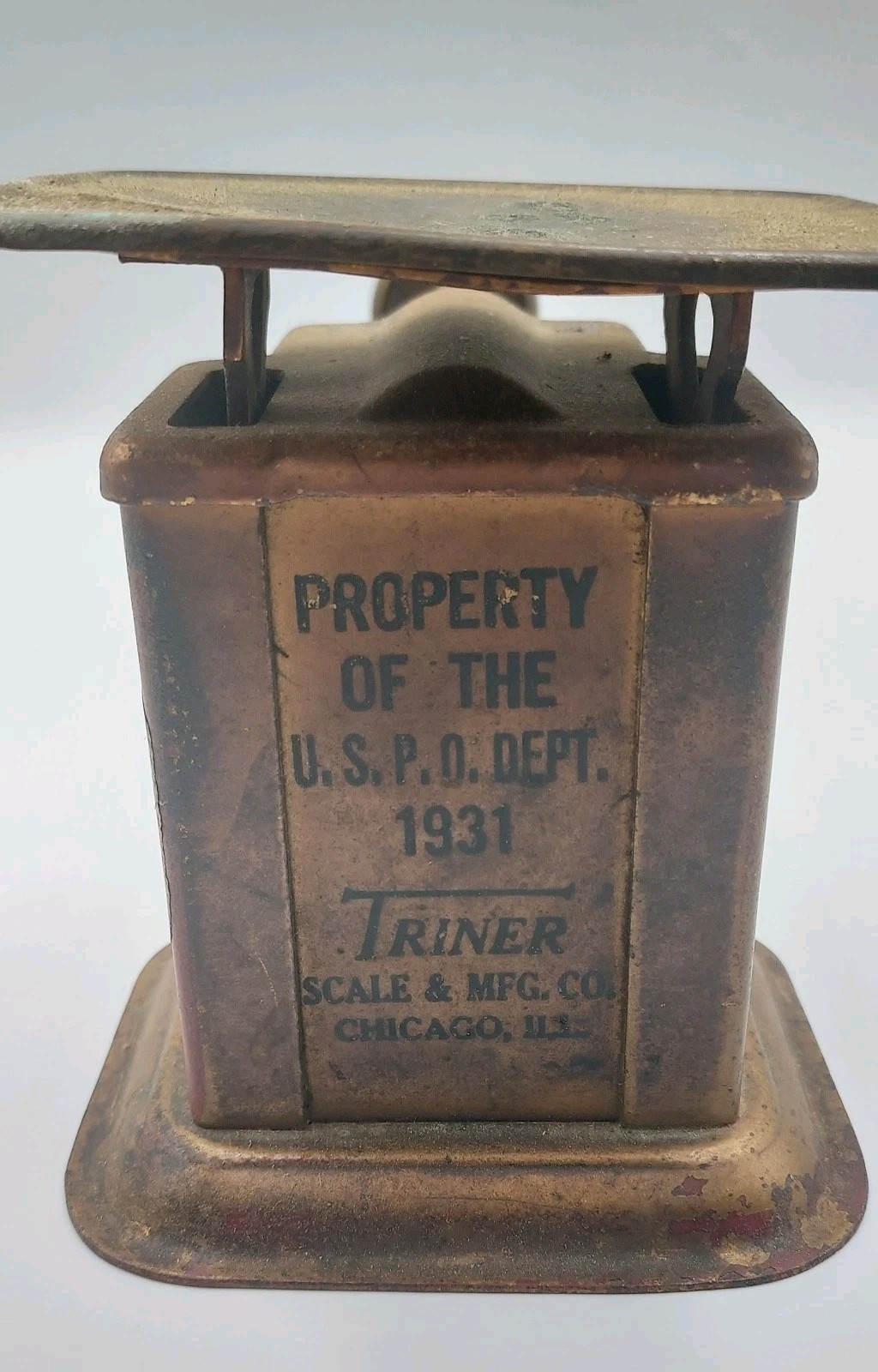 1931 Triner Post Office U.S.P.O. Scale. Sticker Berks County PA. Vintage Decor