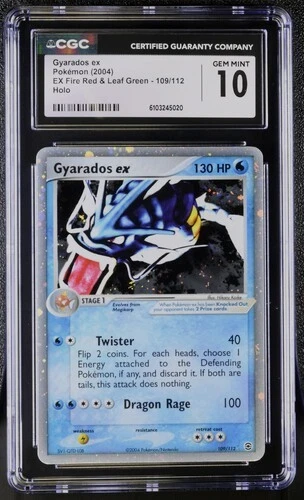 FireRed & LeafGreen #109/112 Gyarados ex Ultra Rare Holo Pokemon CGC 10 Pop 30
