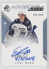 2018-19 SP Authentic Future Watch Inscriptions 2/50 Sami Niku 4/3/2018 Auto m0p