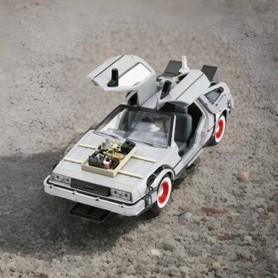 Back to the Future III WELLY 1/24 Scale Delorean Time Machine Diecast Model Car