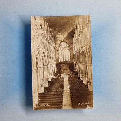 Bridlington Postkarte um 1920 Echtfoto Yo Priorat Kirche Innenraum von Spurr