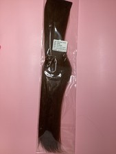 Fudge brown straight hair insert 40 cm with 2 hair clip insert Yiwu Wig Co.