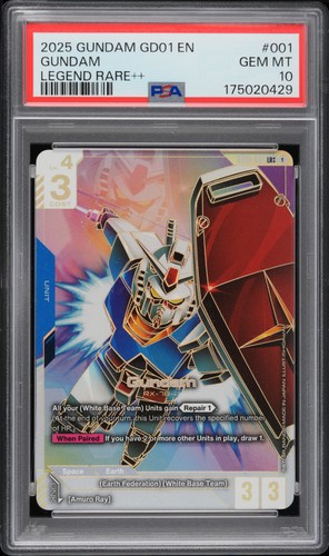 2025 GUNDAM NEWTYPE RISING LEGEND RARE++ #001 GUNDAM PSA 10