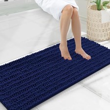 Bathroom Rugs Mat 47x20, Extra Soft Absorbent Chenille Bath Rugs, Non Slip